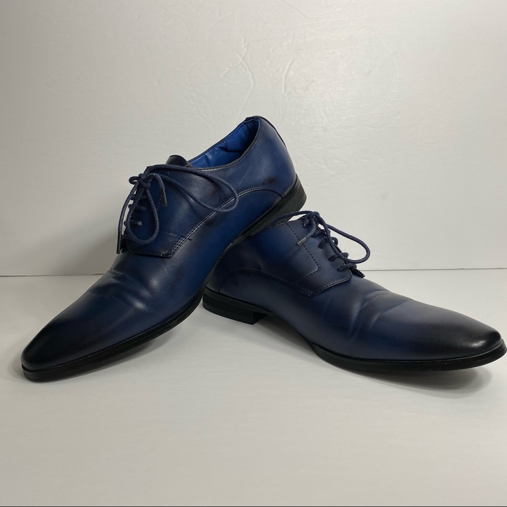 Vincent Cavallo Black to Blue Ombre Men's Oxfords Size 10.5 Work Event Wedding
